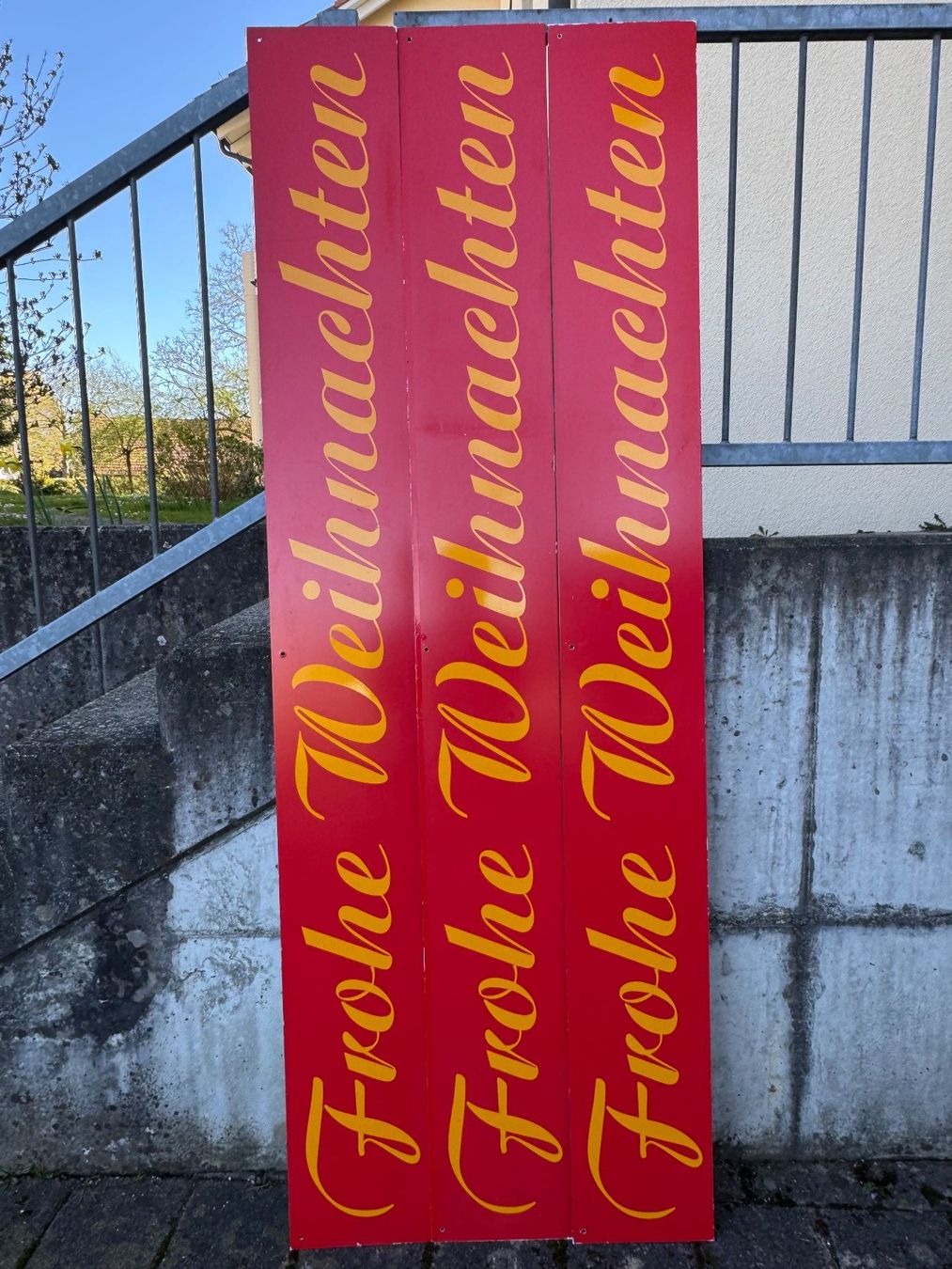 Tutte le decorazioni: 3x Weihnachtsdeko "Frohe Weihnachten" - – Usato da Neftenbach venduto da Rose40