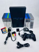 PS2 Konsole FAT Kabel + Controller + Memory Card + 14 Spiele