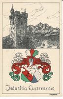 JNDUSTRIA LUCERNENSIS  Studentenkarte gel. 1924!
