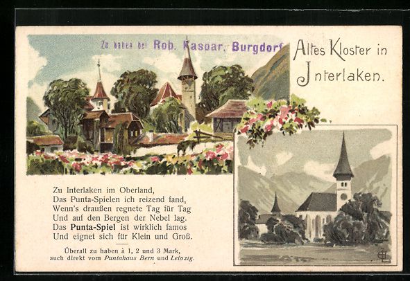 Cartoline postali: AK Interlaken, Altes Kloster – Usato da Berlin venduto da bartko-reher