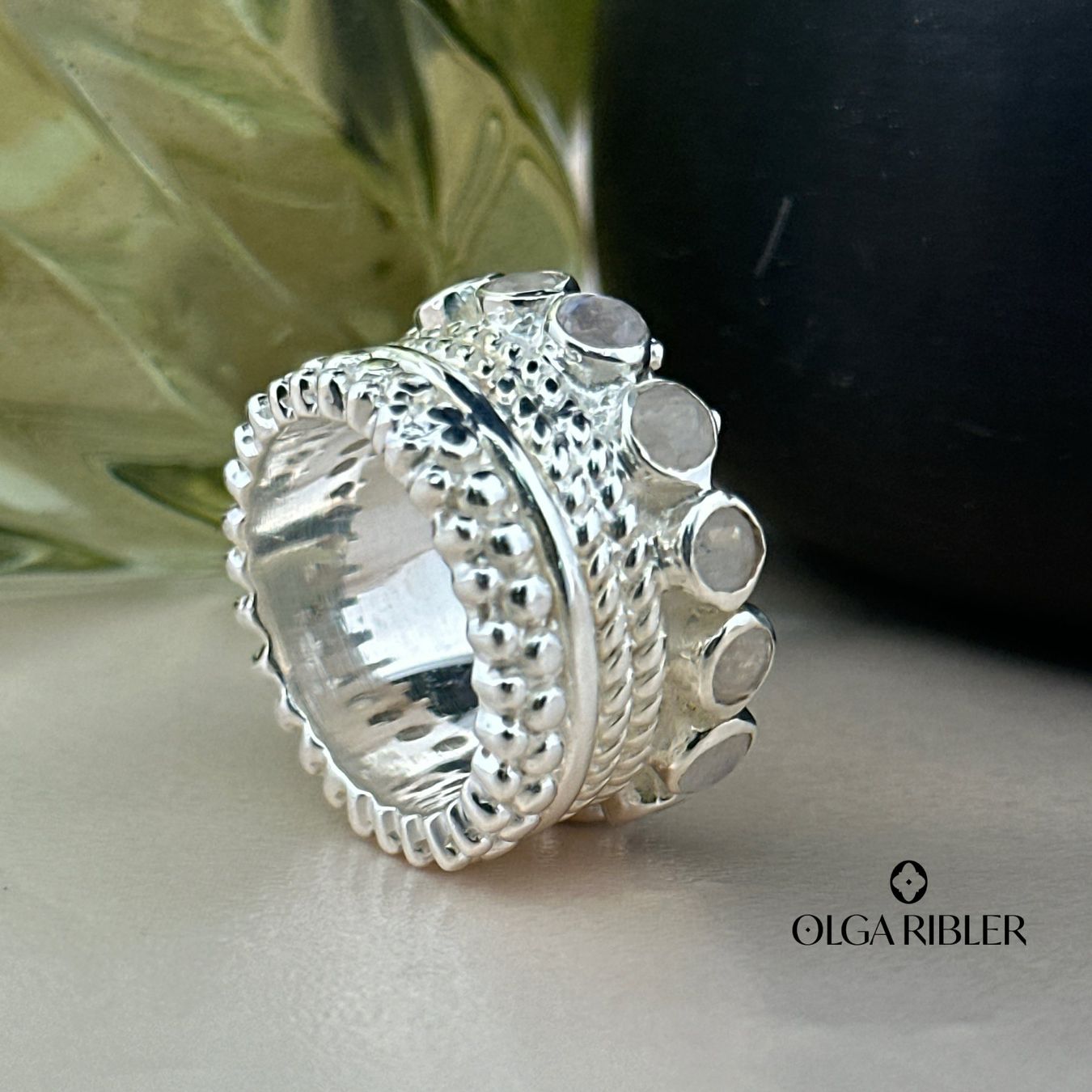 Olga Ribler Ringe: Mondstein Ring Sterling Silber Ringgrösse 56 – Neu (gemäss Beschreibung) aus Luzern von Schmuckoutlet 1