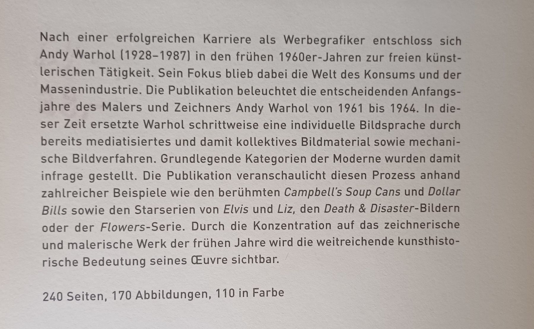 Bücher: Andy Warhol The Early Sixties – Gebraucht aus Merenschwand von Brockinell 3