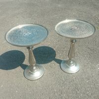 2 x Metall Kerzenständer / Beistelltischchen, 35 cm