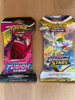 2x Pokemon SWSH Blister Pack Fusion Strike Brilliant stars