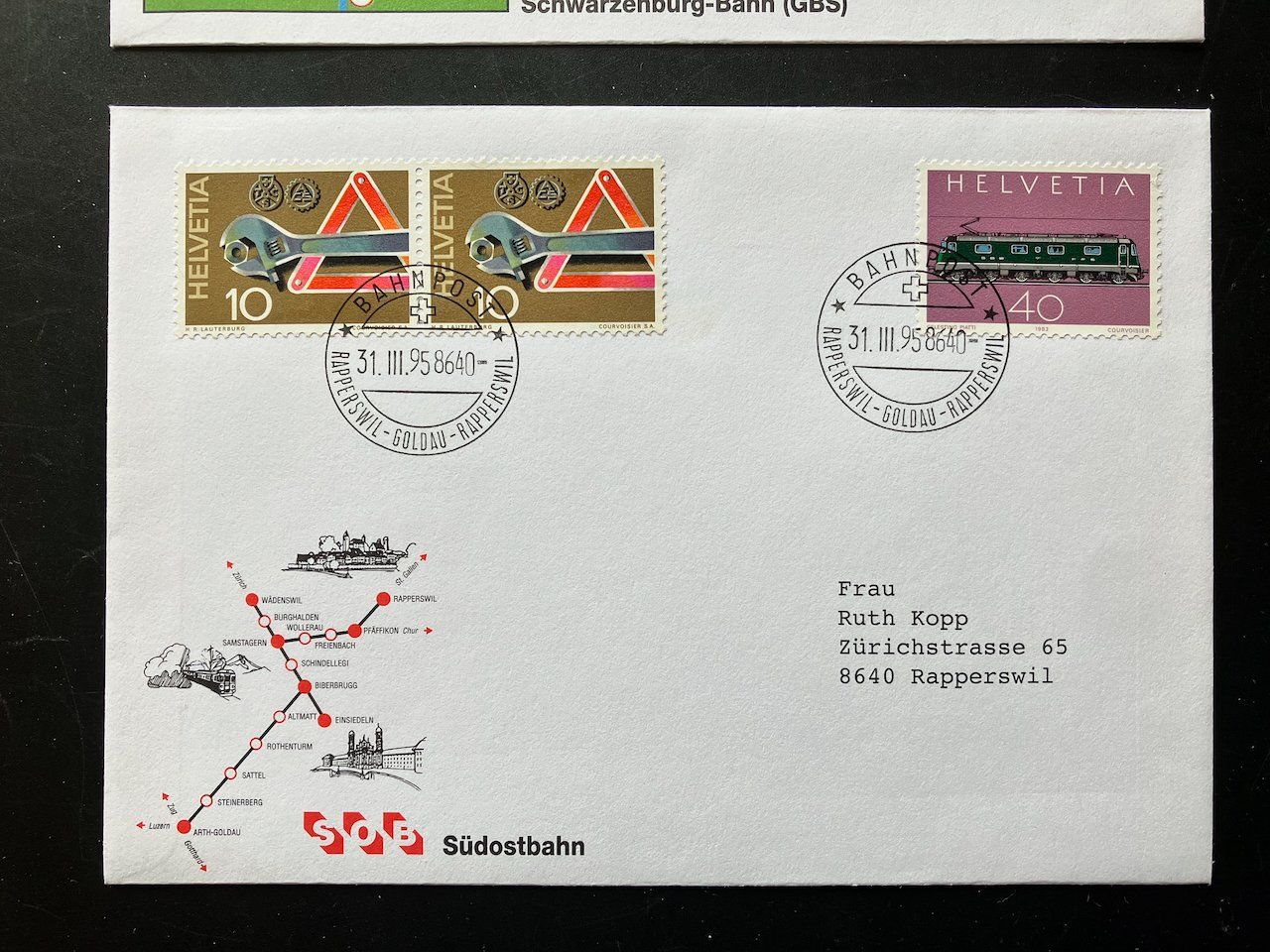 Tutti i francobolli: 2 Bahnpost Sonderbriefe 1995 Schweiz – Usato da Nesslau venduto da andi_hon 2