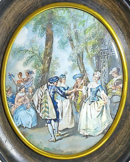 Dipinti: Gemälde LA MOULINET von NICOLAS LANCRET – Usato da Zug venduto da urzeit