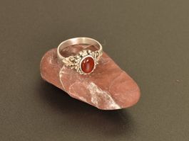 Vintage Silberring 835 – Karneol Cabochon Gr. 55