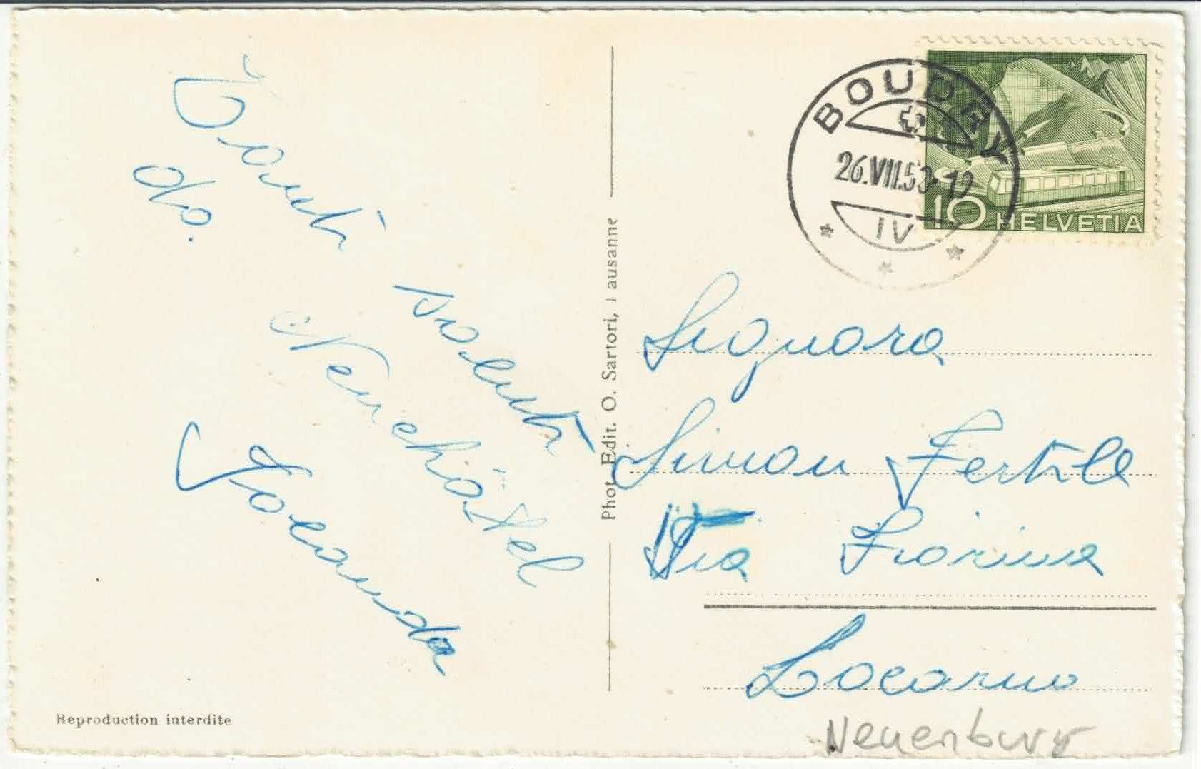 Cartoline postali: Neuchatel - Eglise fontaine – Usato da Ettingen venduto da Kartenplanet 1