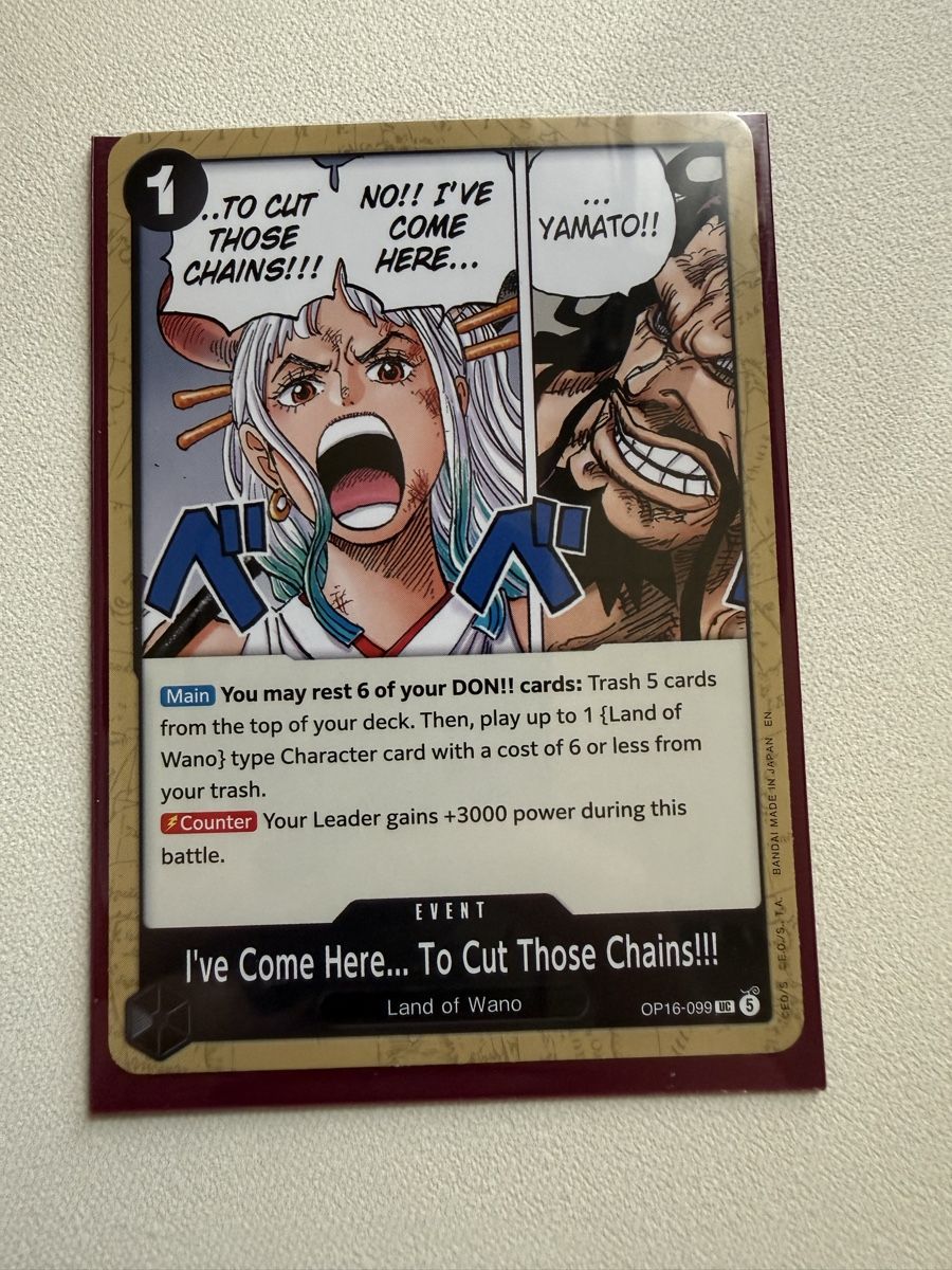 Bandai Sammelbilder & Trading cards: [ENG] .. To Cut Those Chains!!! OP16-099 – Neu (gemäss Beschreibung) aus Wettingen von Vante