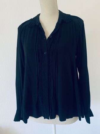 Chemisier High neuf col brodé noir taille 36