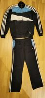 Trainingsanzug Adidas schwarz-hellblau152