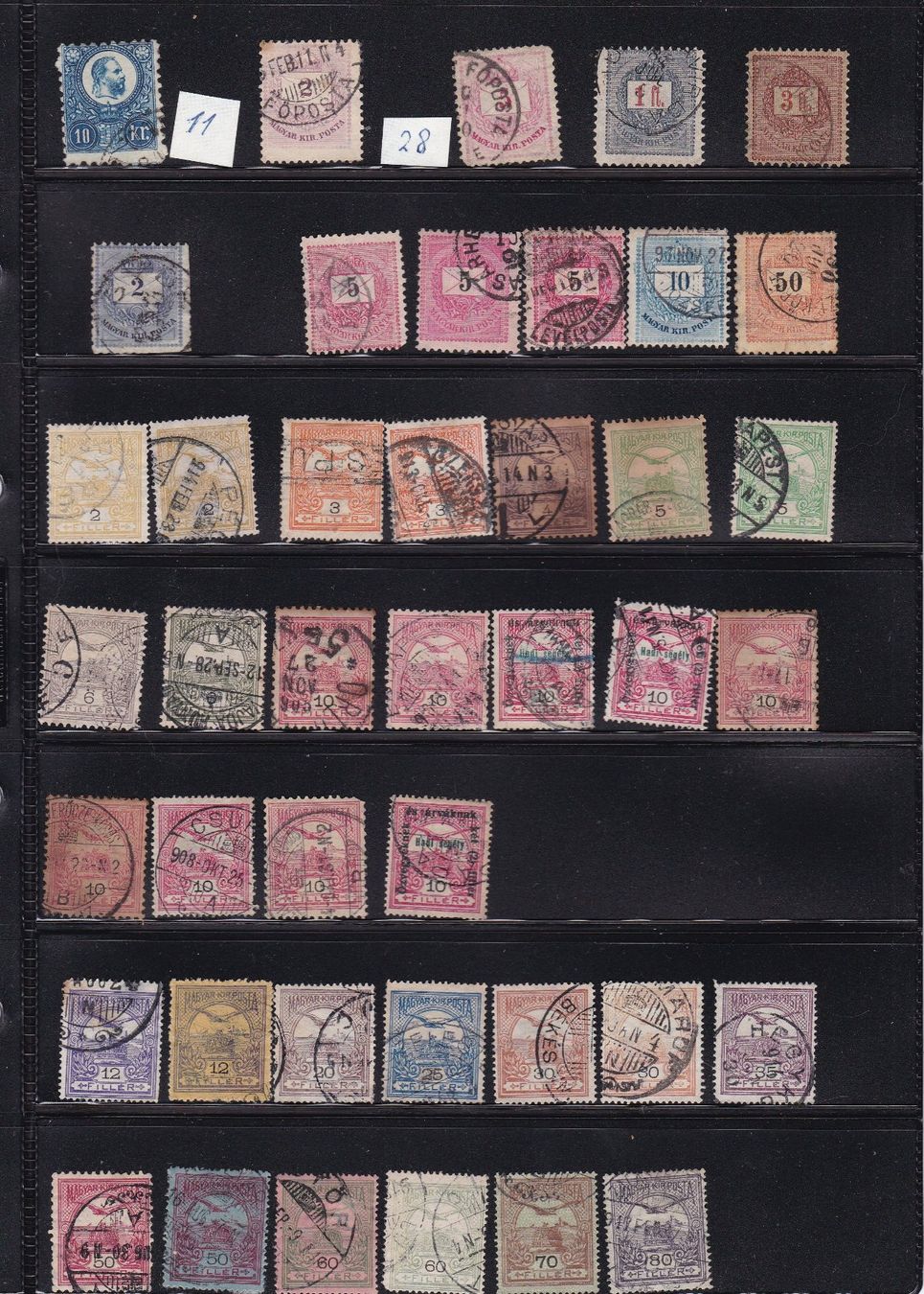 Tutti i francobolli: Briefmarken Seiten "Ungarn" – Usato da Münchwilen AG venduto da Nesar
