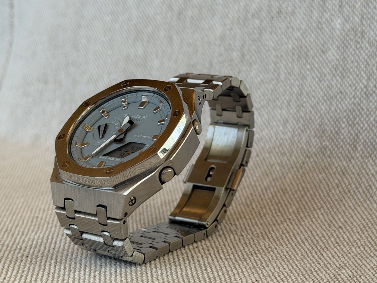 Casio Orologi: G-SHOCK CasiOak Steel Edition - Silver/Blue - FULL SET – Usato da Alle venduto da Venum04 2