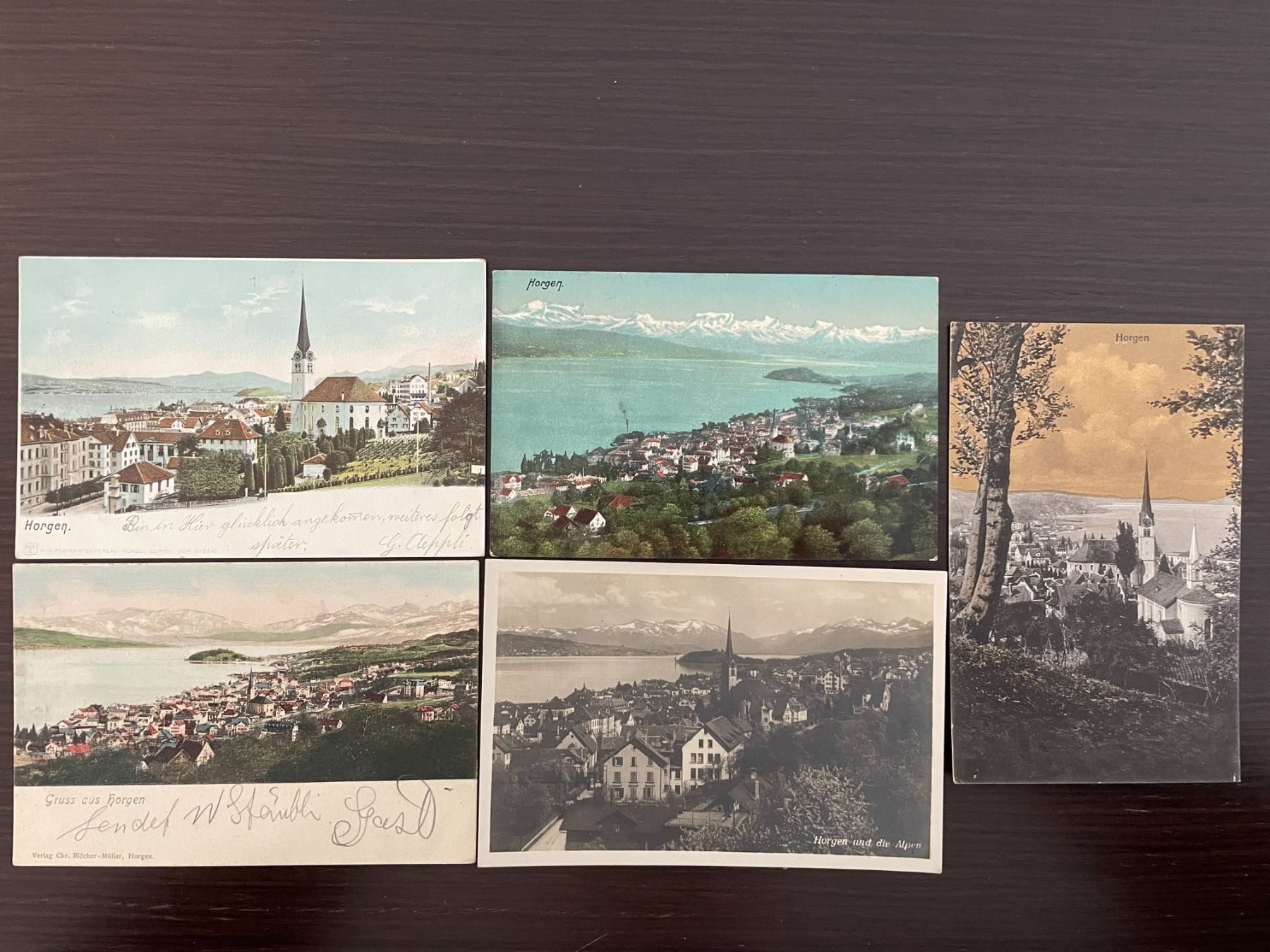 Cartoline postali: HORGEN Ortsansicht / Ortspartie, 19 Ansichtskarten – Usato da Wald ZH venduto da TLILEF 5