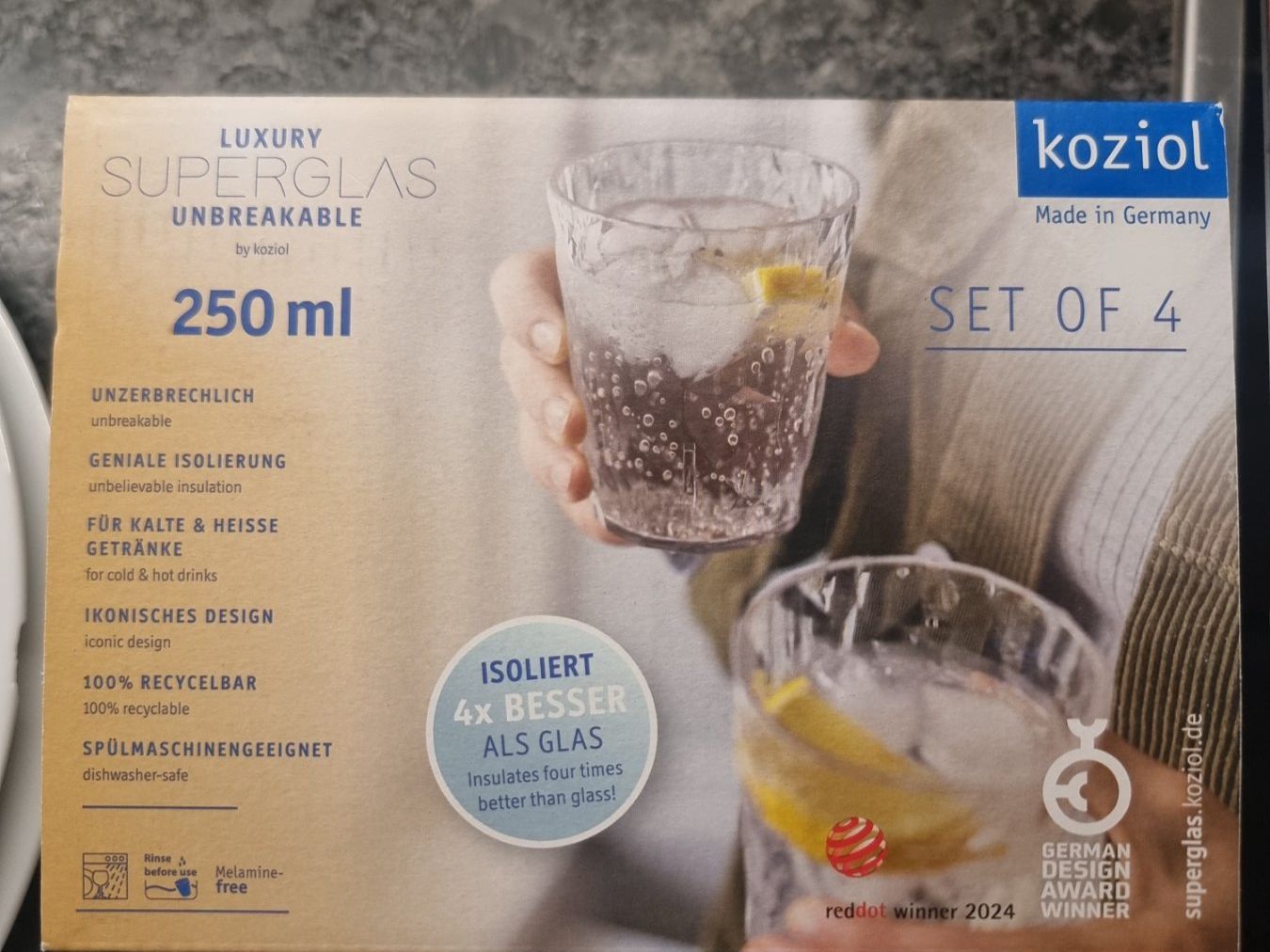 Bicchieri: Trinkglas Koziol – Nuovo e nell'imballaggio originale da Wettingen venduto da C4r0line 1