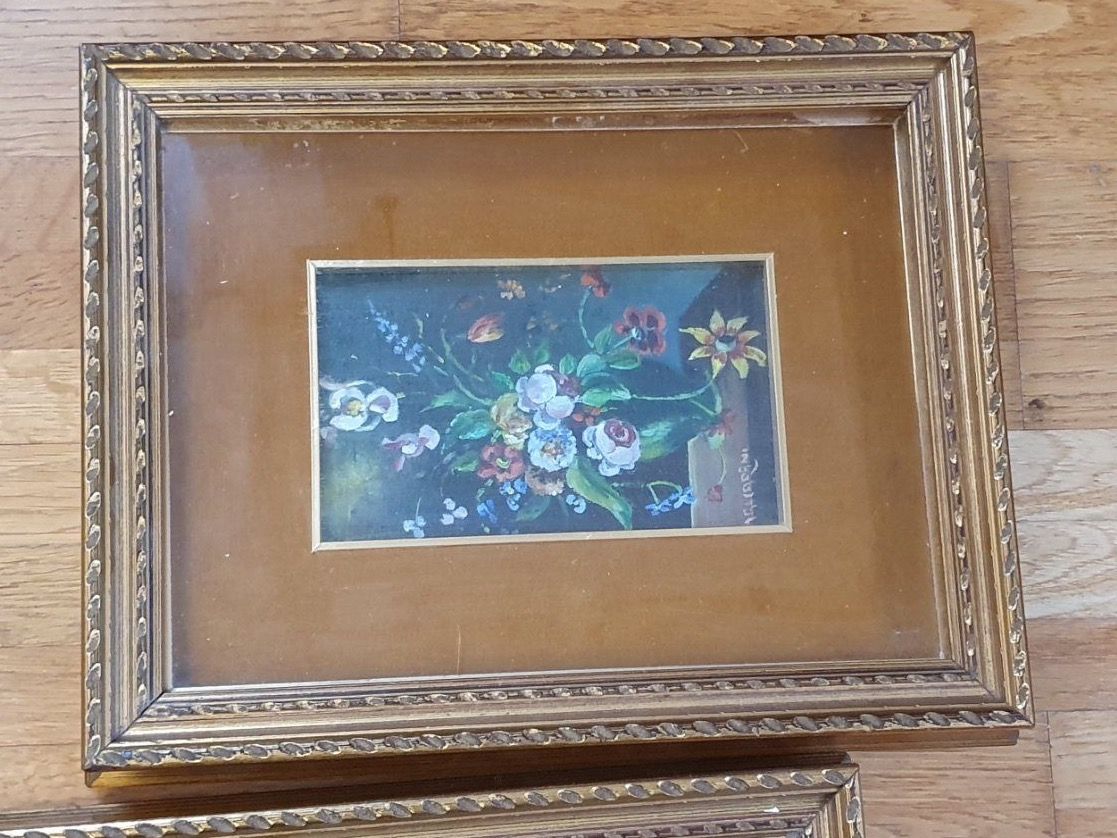 Cornici: 3 schöne, ältere Bilderrahmen mit Bilder - goldfarben – Usato da Basel venduto da SandraL24 1