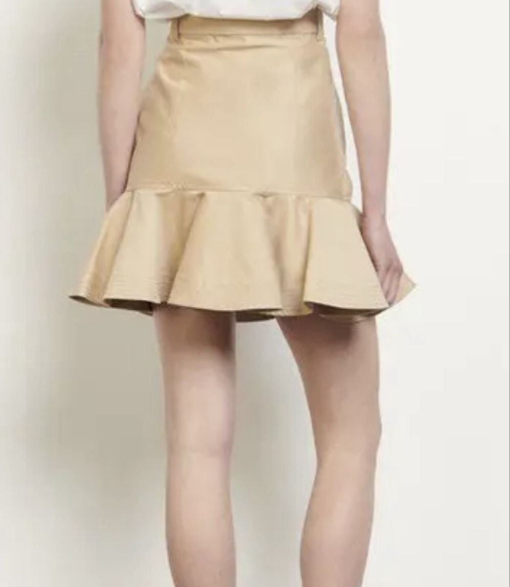 Sandro Gonne: Jupe Sandro courte évasée beige taille 1 coton neuve – Usato da Cham venduto da Ezhdoll 1