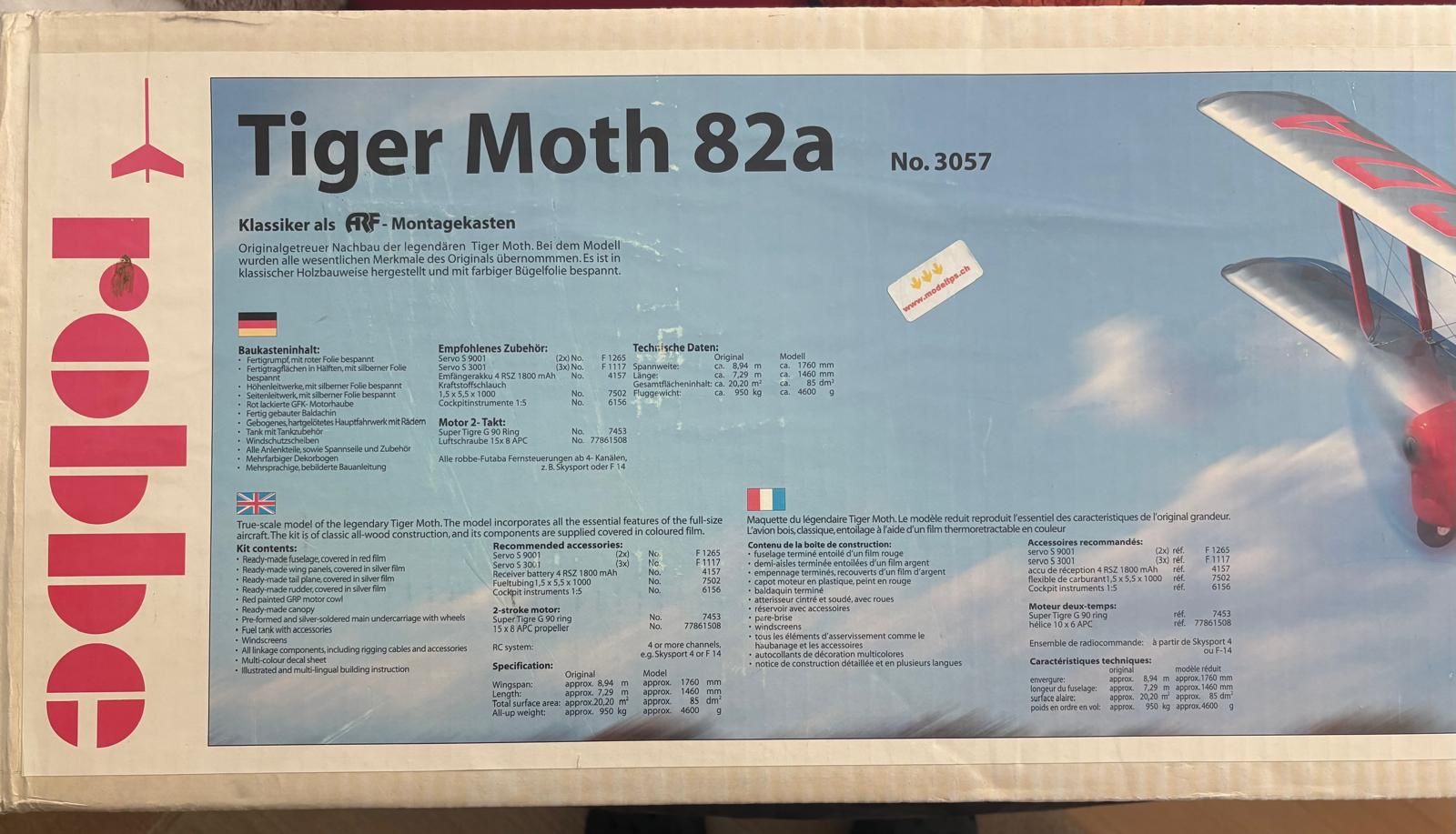 Kits de montage: ROBBE Tiger Moth 82a Fertigmodell – Neuf avec emballage d'origine à Sissach par est29 4