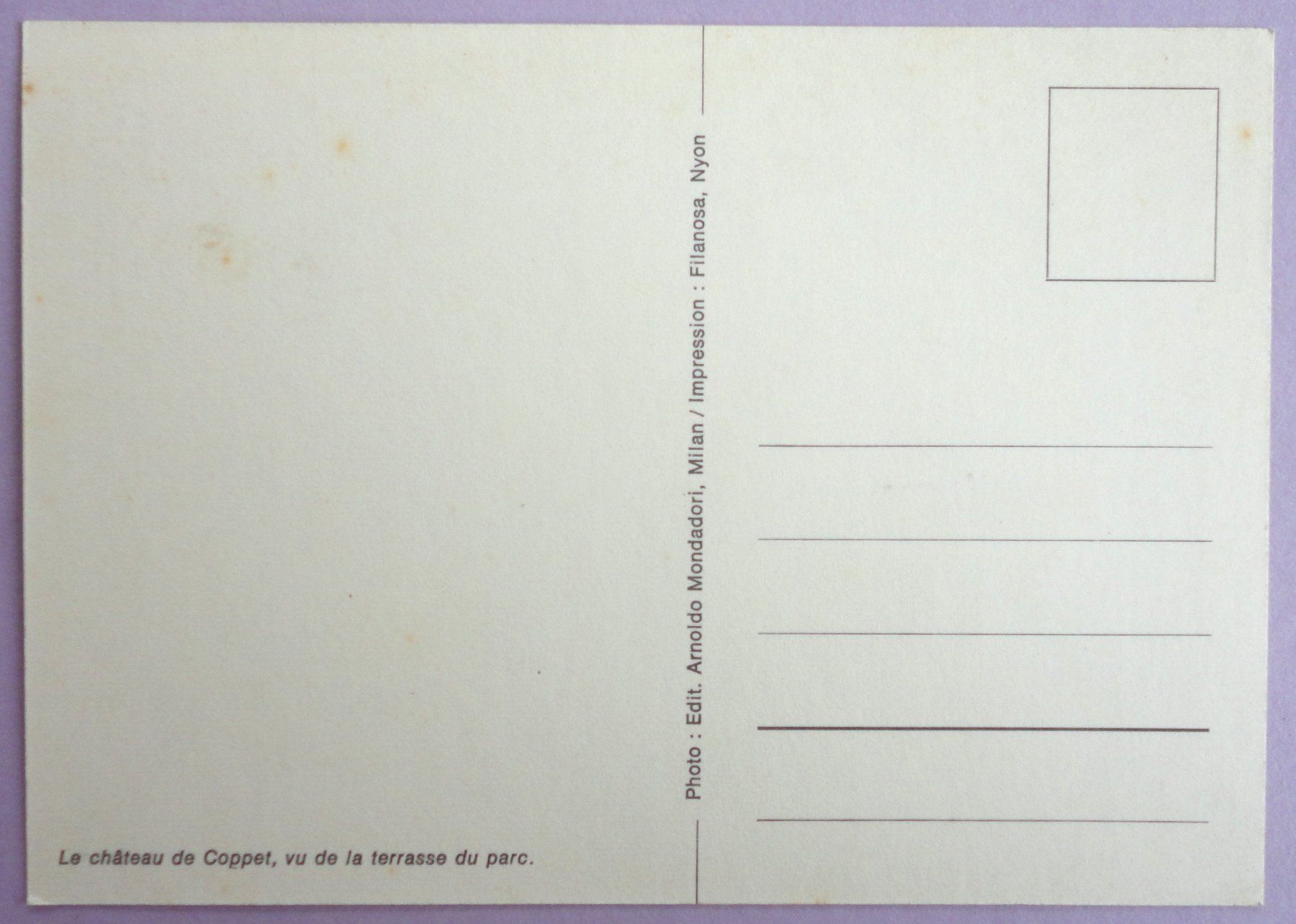 Cartoline postali: Château de Coppet – Usato da Fétigny venduto da Billy2miny 1