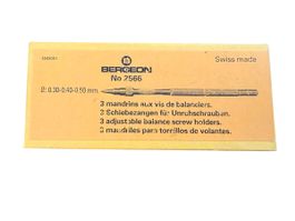 Bergeon No. 2566 – Jeu de 3 mandrins pour vis de balancier 