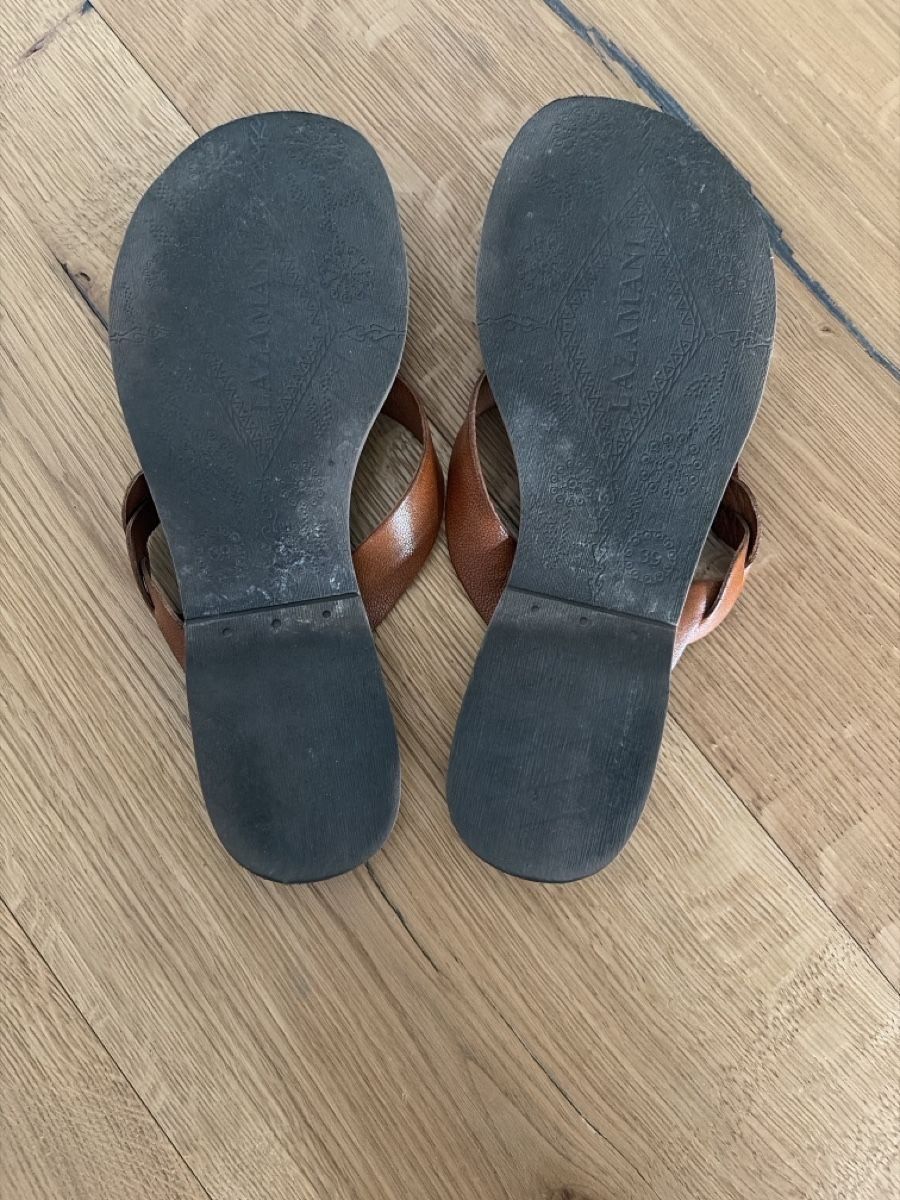 Lazamani Damenschuhe: Lazamani Lederschlappen – Gebraucht aus Goldau von car_8v8h 3
