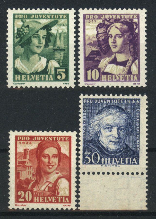Tutti i francobolli: 1933, Pro Juventute, ** – Usato da Willisau venduto da Vollstempel