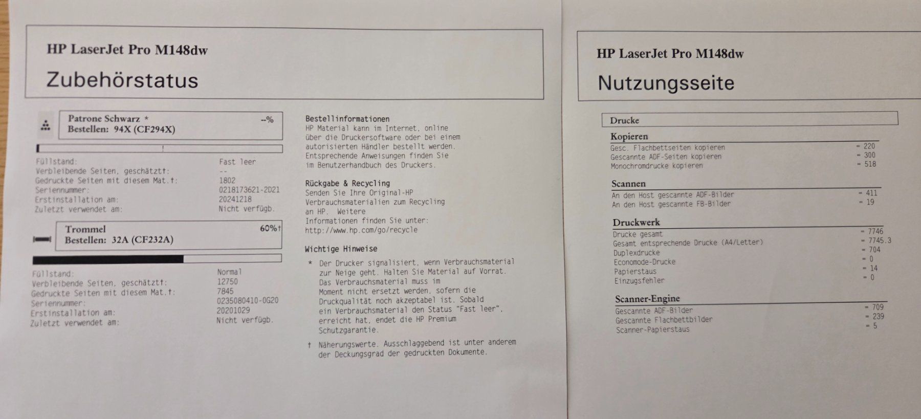 Hewlett Packard Stampanti: HP LaserJet Pro MFP M148dw Multifunktions Drucker. WLAN – Usato da Luzern venduto da goepf6014 6
