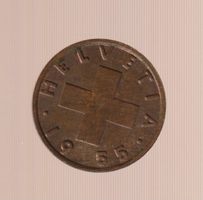 MONETA SVIZZERA 2 centesimi 1955 usata - circolata Rame