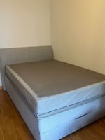 Boxspringbett, grau/silber, 140x200, sehr guter Zustand