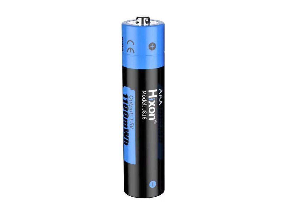 8 Batterie AAA Ricaricabili Al Litio 1100 MWh 1.5V Con Cavo USB-C 1-a-4 – Tensione Costante, Ricarica Rapida, Per Telecomandi E Bilance