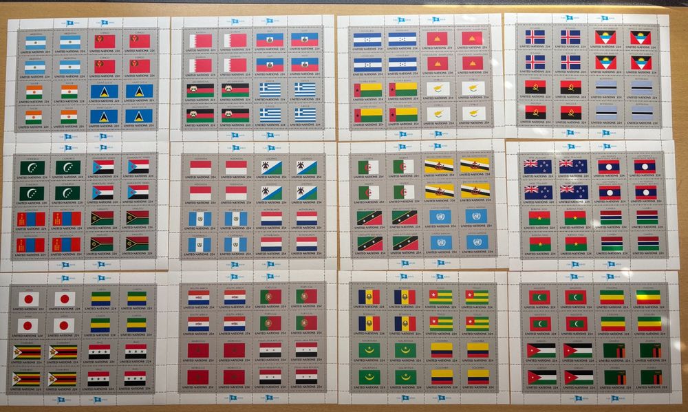 United Nations ONU/UNO ** ab 1951, 4erBlocks ab 1971 +Flags! (Gebraucht ...