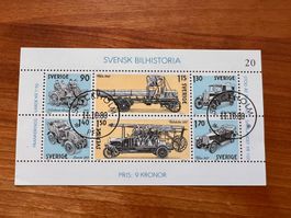 Schweden Autos Block 1980 gest. (E1920)