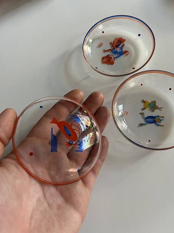 Piatti: 3 kleine Vintage Glasschalen – Usato da Basel venduto da Julian_280 1