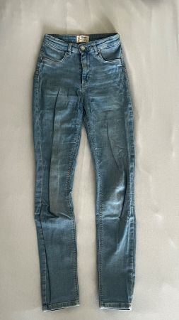 Skinnyjeans  highwaist push up XS 34 hellblau