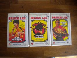 3 CASSETTES VHS BRUCE LEE COLLECTOR RARE !!