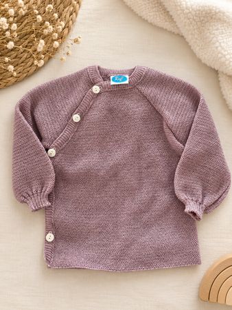 NEU 100% Wolle Cardigan Reiff Lila