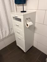 Weiss Badezimmerschrank mit 4 Schubladen, guter Zustand