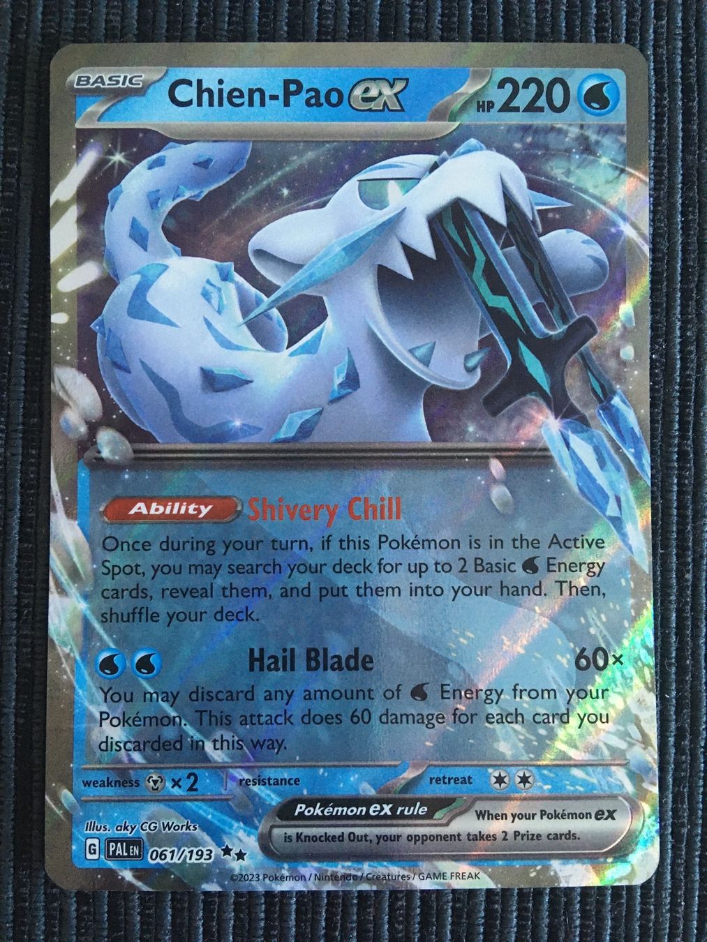Pokémon Carte collezionabili: Pokemon Chien Pao EX Paldea Evolved Englisch – Nuovo (secondo la descrizione) da Wabern venduto da Collectfun