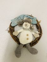 Willkommens-Kranz mit Schneemann Figur