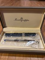 Stylo Roller Montegrappa 1912 Espressione  Bleu & Argent 925