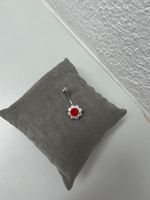 Bauchnabelpiercing silber/rot ungetragen