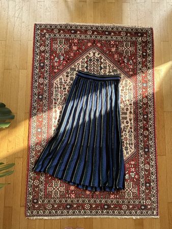 Rock gestreift blau, schwarz, Glitzer guter Zustand