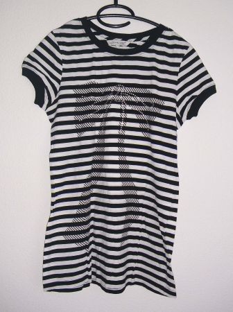 Achselshirt, Gr. M, Schwarz/Weiss mit Glitzer *CLOCKHOUSE*