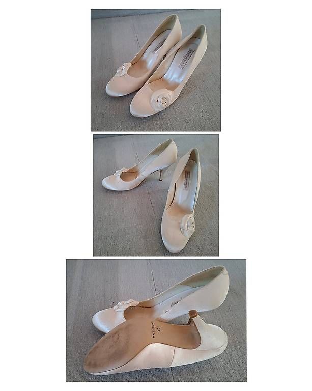 Damenschuhe: Weiss/Baige Damenstöckli Schuh – Gebraucht aus Balgach von pas_62wb