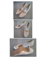 Weiss/Baige Damenstöckli Schuh