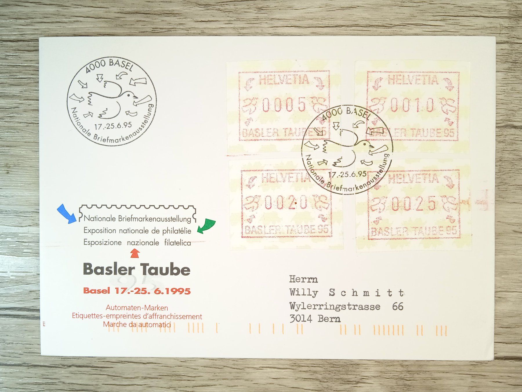 Tutti i francobolli: TR63 Enveloppe + Timbre Suisse 1995 – Usato da Cousset venduto da Patrick_Collections