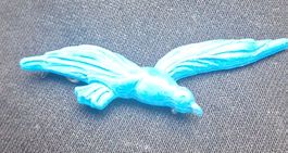 Broche vintage oiseau turquoise - Accessoire de printemps