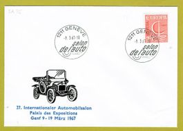 Sammlung von 42 Briefen mit Sonderstempel Autosalon Genève