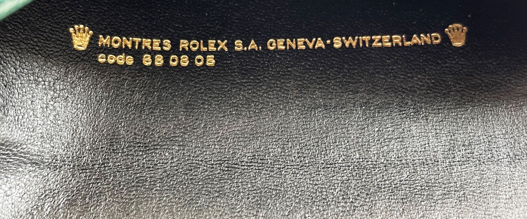Scatole porta orologi: Rolex Lederetui mit großem Emblem - Ref. 68 08 05 – Usato da Männedorf venduto da Olumio 1