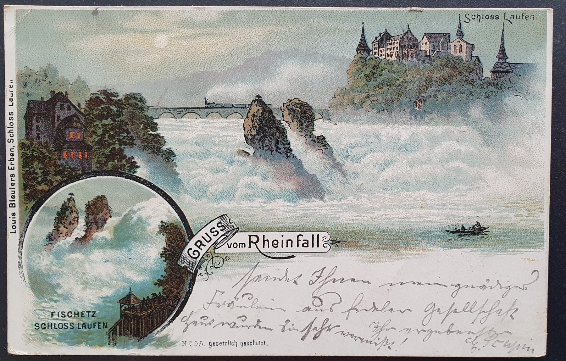 Cartoline postali: Gruss vom Rheinfall 1897 – Usato da Kreuzlingen venduto da Rschweiz1